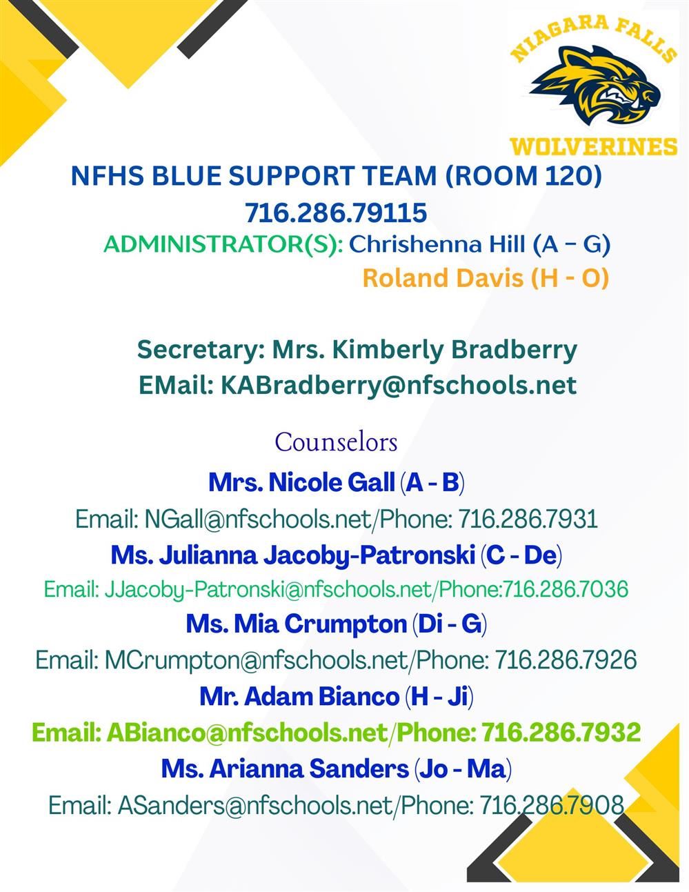 NFHS Blue Support Team
